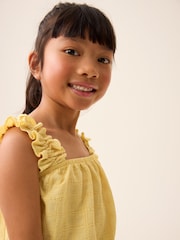 Yellow Textured Vest and Short Set (3-16yrs) - Image 4 of 8