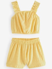 Yellow Textured Vest and Short Set (3-16yrs) - Image 6 of 8