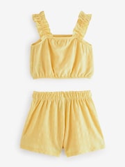 Yellow Textured Vest and Short Set (3-16yrs) - Image 7 of 8
