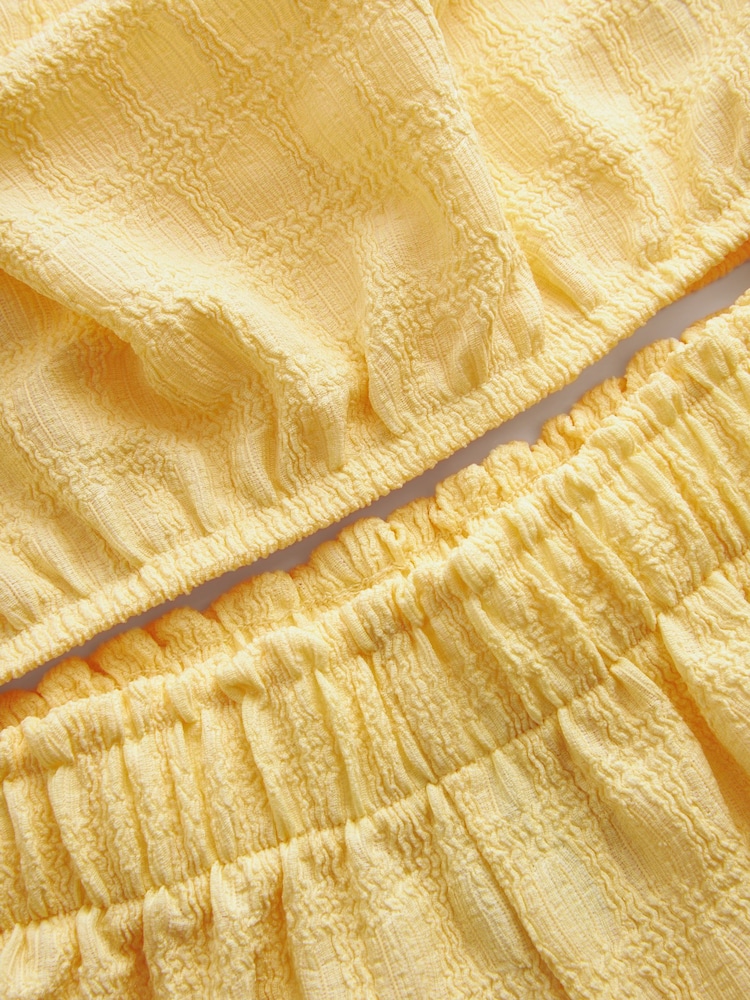 Yellow Textured Vest and Short Set (3-16yrs) - Image 8 of 8