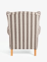 Chenille Stripe Brown Sherlock Highback Armchair - Image 6 of 8