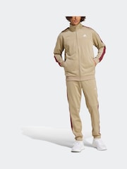 adidas Brown Tricot Colourblock Tracksuit - Image 3 of 6