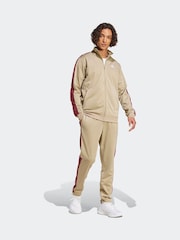 adidas Brown Tricot Colourblock Tracksuit - Image 4 of 6