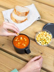 Brabantia Grey Make & Take Lunch Set - Soup Mug & Lunch Box - Image 2 of 8