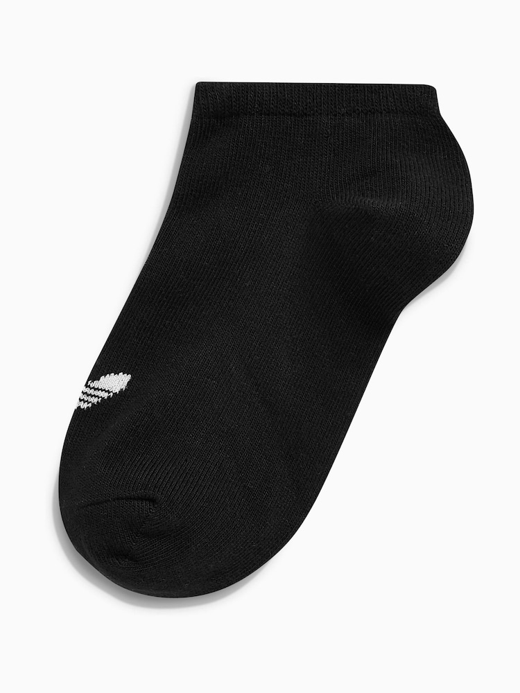 adidas Originals Black Chrome Trefoil Liner Socks 3 Pack - Image 3 of 6