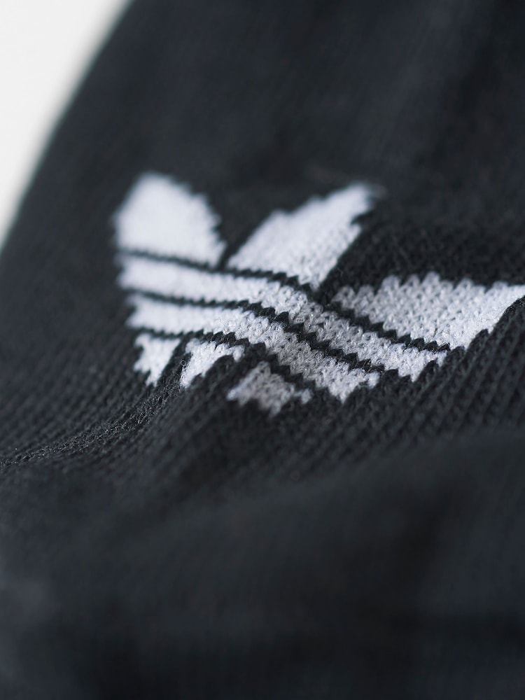 adidas Originals Black Chrome Trefoil Liner Socks 3 Pack - Image 5 of 6