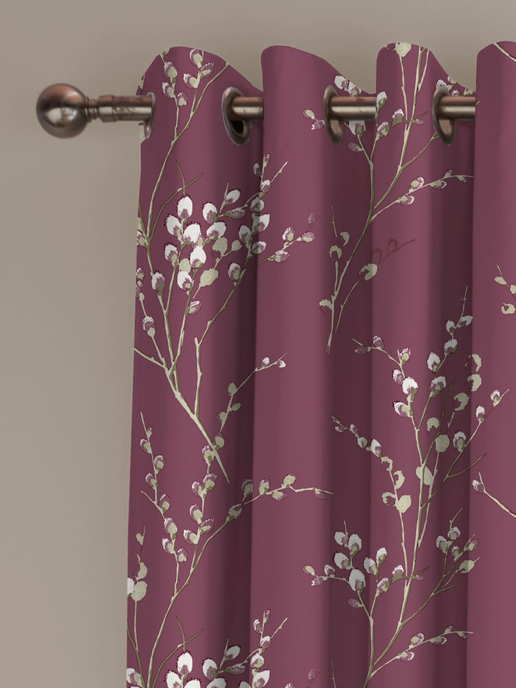 Laura Ashley Plum Pussy Willow Made To Measure Curtains - Image 1 of 10