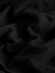 Negro - Mono de algodón 100 % y pernera ancha con tiras con volantes - Imagen 7 de 7