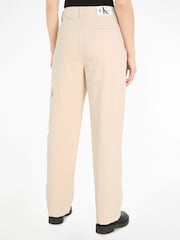Calvin Klein Jeans Cream High Rise Corduroy Trousers - Image 2 of 5