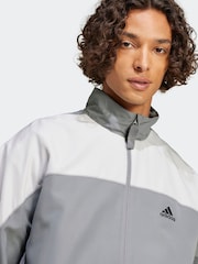 Grau - adidas Sportswear gewebter Trainingsanzug in Colourblock-Optik - Bild 5 von 6