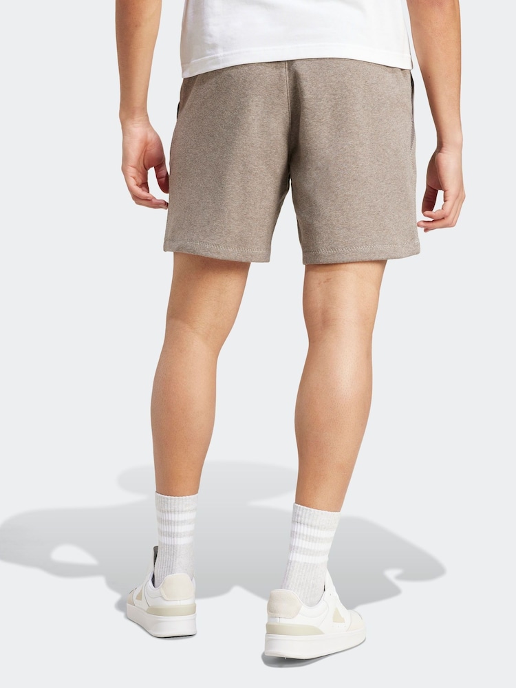 adidas Grey Seasonal Essentials Melange Shorts - Image 2 of 6