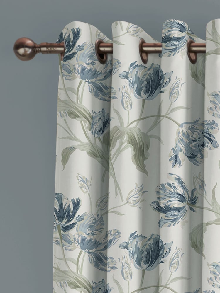 Laura Ashley Heritage Blue Gosford Made To Measure Curtains - Image 1 of 10