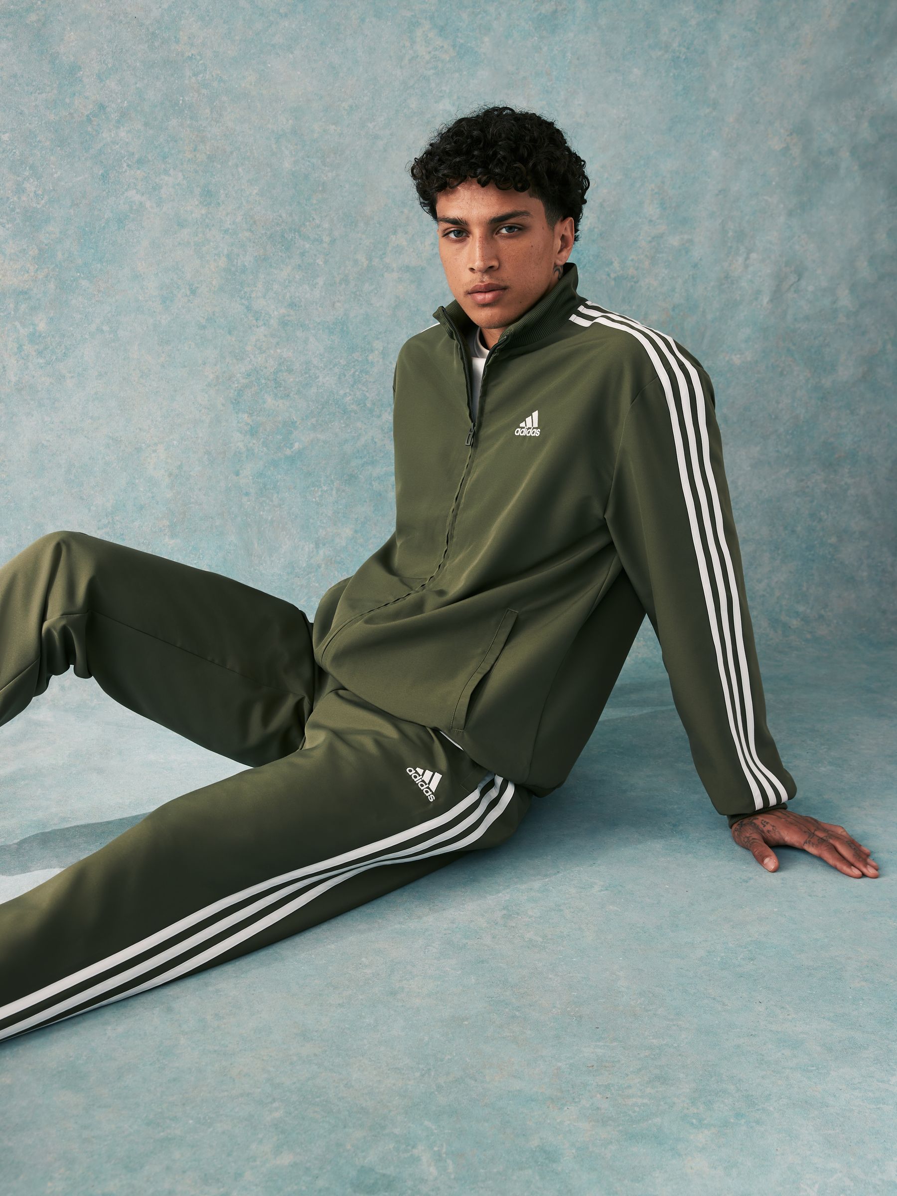 Buy adidas Green 3 Stripes Woven Tracksuit from Next USA