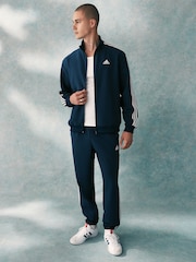 adidas Blue 3 Stripes Woven Tracksuit - Image 2 of 6