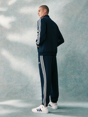 adidas Blue 3 Stripes Woven Tracksuit - Image 3 of 6