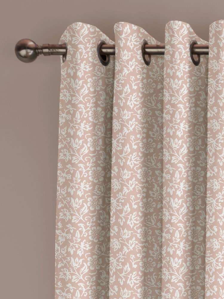 Laura Ashley Pink Sweet Alyssum Made To Measure Curtains - Image 1 of 10 Laura Ashley Pink Sweet Alyssum Made To Measure Curtains - Image 1 of 10