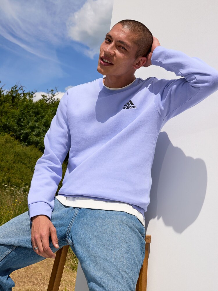 adidas Blue Feelcozy Sweatshirt - Image 1 of 5 adidas Blue Feelcozy Sweatshirt - Image 1 of 5