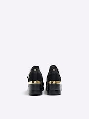 River Island Black Zip Wedge Runner Trainers - Image 4 of 5