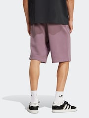 adidas Orignal Purple Essentials Trefoil 100% Cotton Shorts - Image 2 of 6