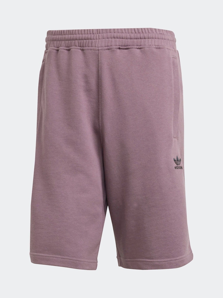 adidas Orignal Purple Essentials Trefoil 100% Cotton Shorts - Image 6 of 6