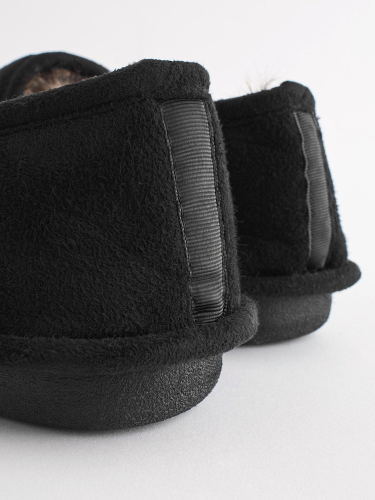 Black Closed Back Slippers - Image 5 of 5
