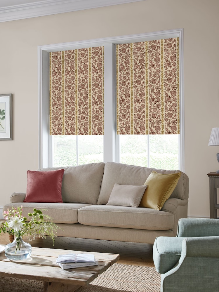 Laura Ashley Red Earlston Stripe Made To Measure Roller Roller Blind - Image 2 of 6 Laura Ashley Red Earlston Stripe Made To Measure Roller Roller Blind - Image 2 of 6