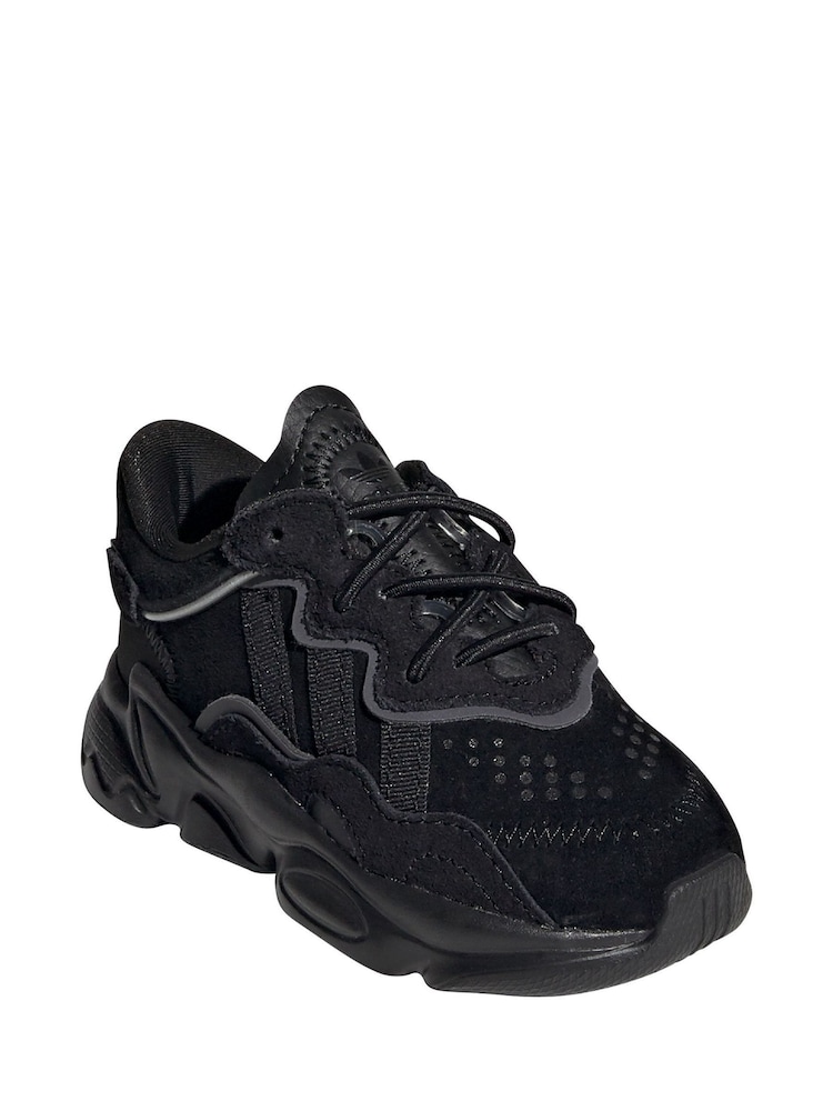 adidas Originals Black Ozweego Trainers - Image 3 of 10