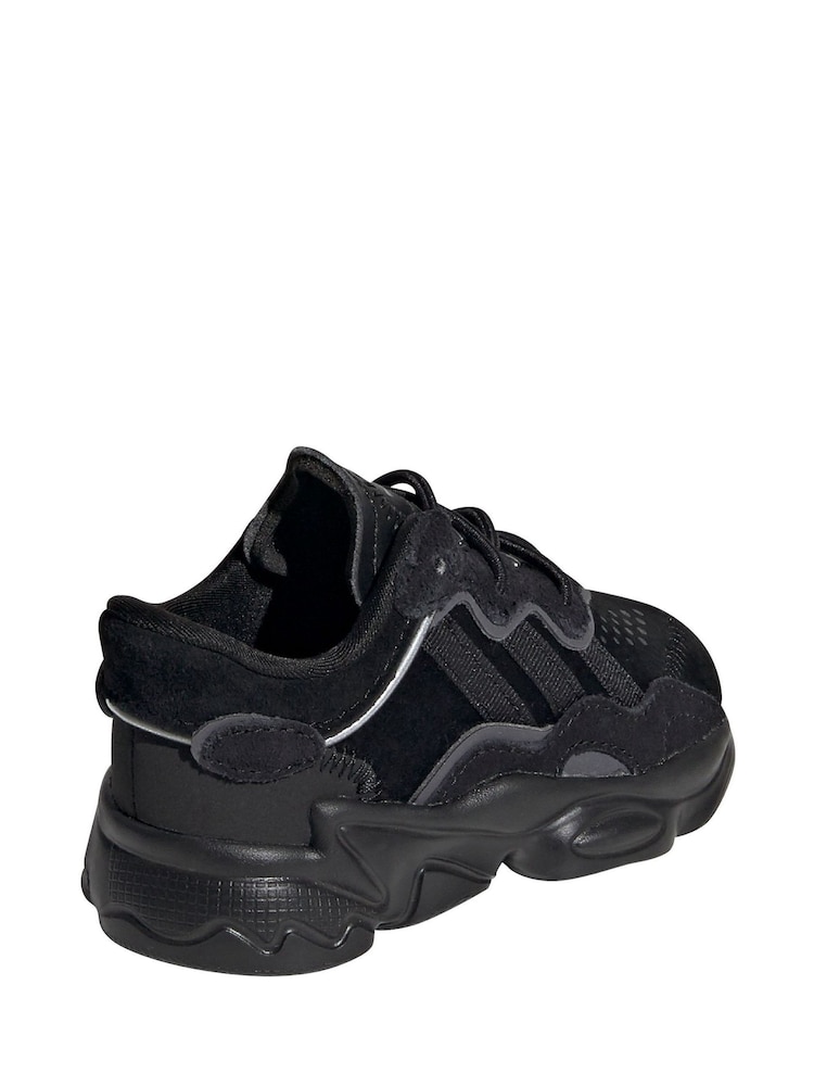 adidas Originals Black Ozweego Trainers - Image 4 of 10
