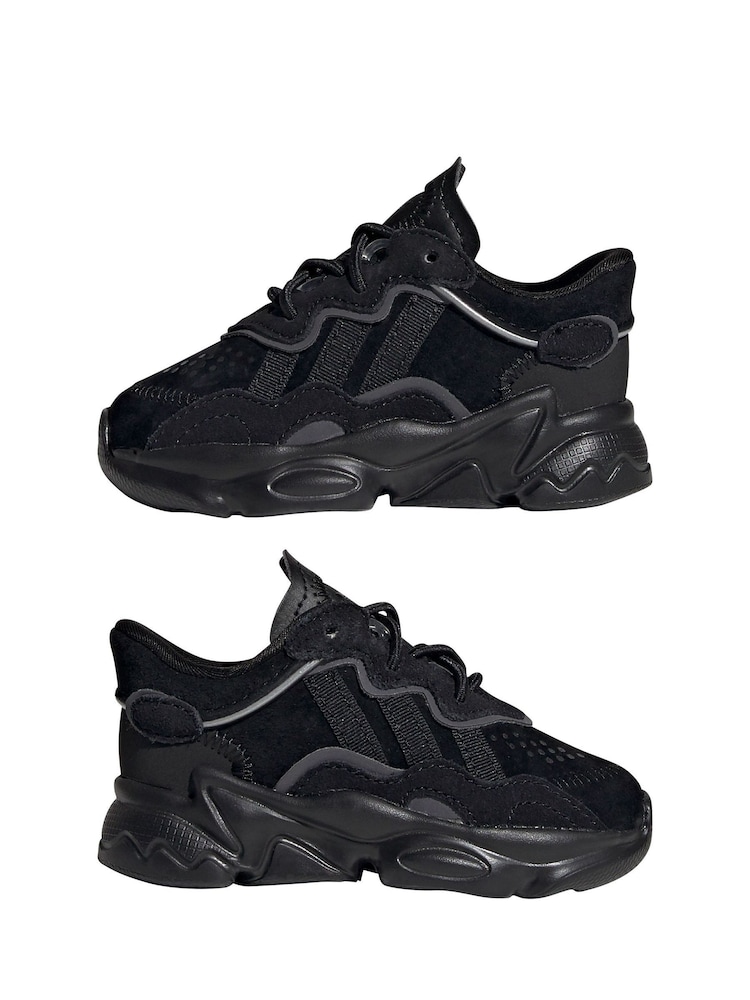adidas Originals Black Ozweego Trainers - Image 5 of 10