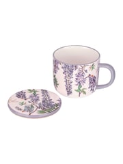 Cath Kidston Purple Wisteria Mug & Coaster Set 2 Pack - Image 4 of 4
