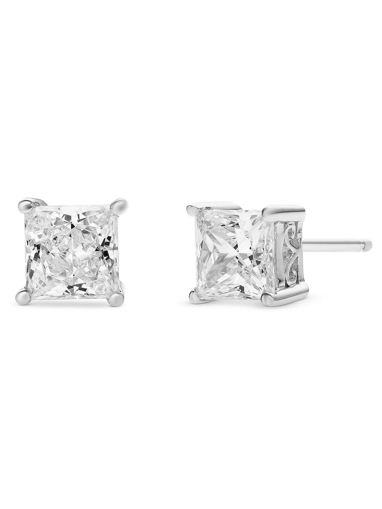 Beaverbrooks 9ct White Gold Cubic Zirconia Stud Earrings - Image 2 of 4