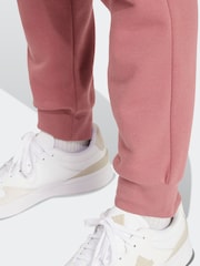 adidas Pink Regular Essentials Fleece Tapered Joggers - Image 3 of 7