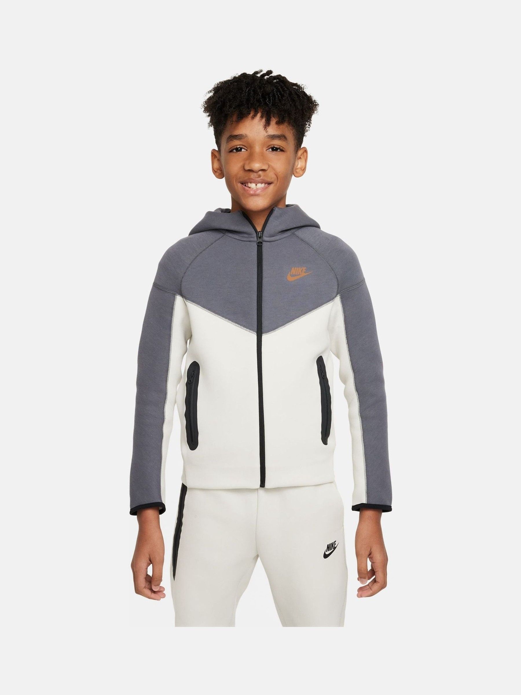 Buy Nike Black White Tech Fleece Zip Through Hoodie from Next Luxembourg