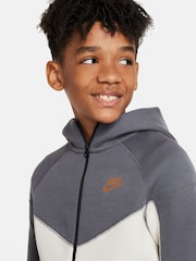 Nike Black/White Tech Fleece Zip Through Hoodie - Image 4 of 5