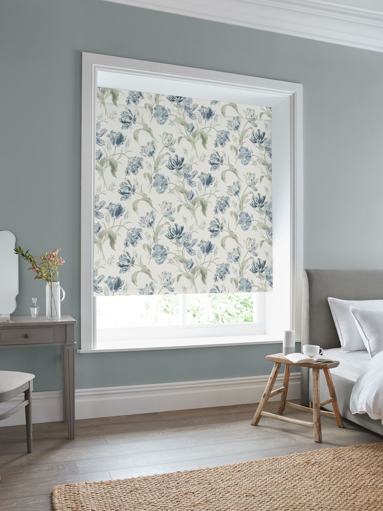 Laura Ashley Heritage Blue Gosford Made To Measure Roller Roller Blind - Image 2 of 6 Laura Ashley Heritage Blue Gosford Made To Measure Roller Roller Blind - Image 2 of 6