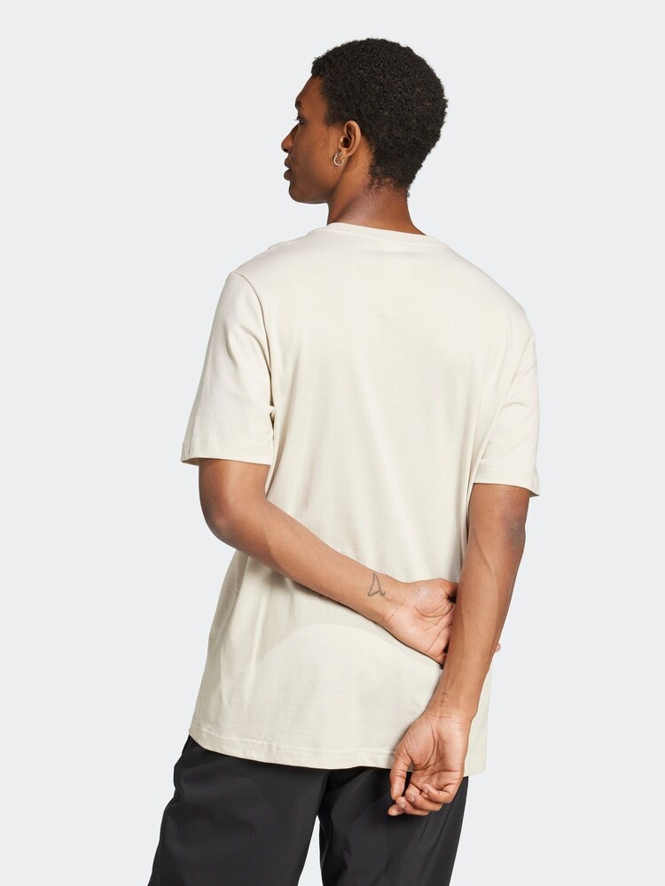 adidas Brown Essentials Single Jersey Embroidered Small Logo 100% Cotton T-Shirt - Image 2 of 8 adidas Brown Essentials Single Jersey Embroidered Small Logo 100% Cotton T-Shirt - Image 2 of 8