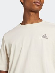 adidas Brown Essentials Single Jersey Embroidered Small Logo 100% Cotton T-Shirt - Image 5 of 8