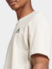 adidas Brown Essentials Single Jersey Embroidered Small Logo 100% Cotton T-Shirt - Image 6 of 8