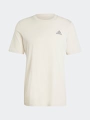 adidas Brown Essentials Single Jersey Embroidered Small Logo 100% Cotton T-Shirt - Image 7 of 8