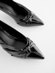 Black Forever Comfort® Asymmetric Bow Kitten Heels - Image 9 of 10