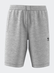 Gris - Pantalones cortos básicos de algodón 100 % con diseño de trébol de Adidas Original - Imagen 6 de 13
