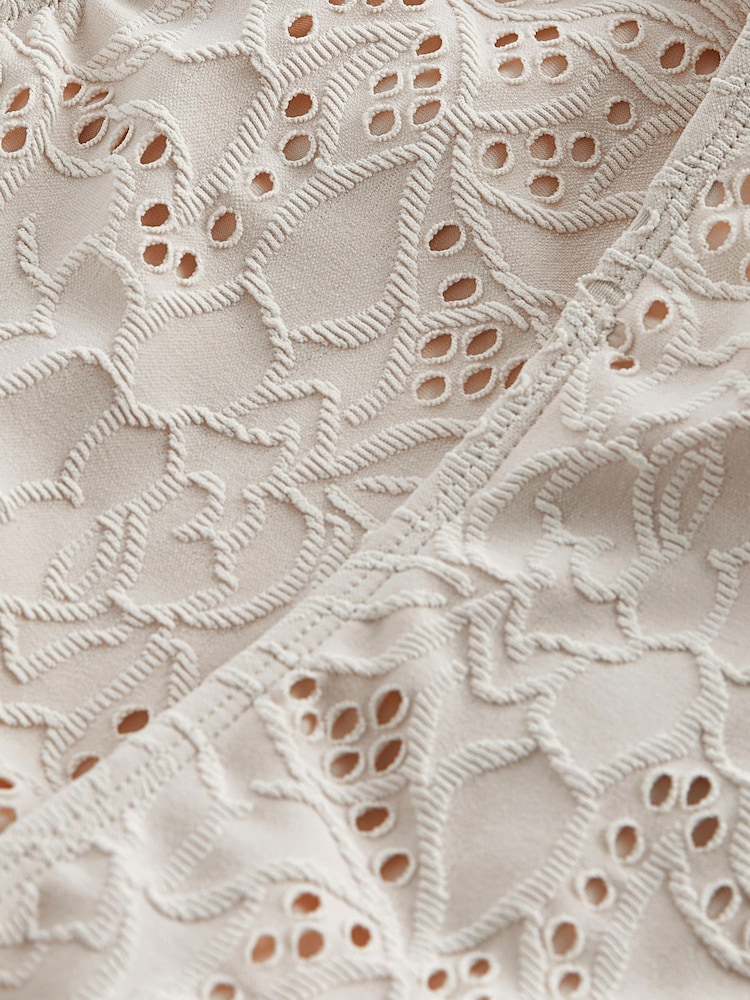 Cream Textured One Shoulder Bikini (3-16yrs) - Image 7 of 7