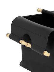 Style Sisters Black PU Leather Storage with Bamboo Handles - Image 6 of 6