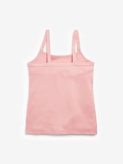 Grey/Pink/White 3 Pack Rib Strappy Cami Vests (1.5-16yrs) - Image 5 of 6