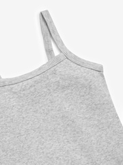 Grey/Pink/White 3 Pack Rib Strappy Cami Vests (1.5-16yrs) - Image 6 of 6