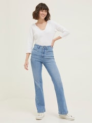 FatFace Blue Fly Flare Jeans - Image 3 of 6