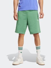 adidas Orignal Green 100% Cotton Essentials Trefoil Shorts - Image 1 of 6
