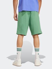 adidas Orignal Green 100% Cotton Essentials Trefoil Shorts - Image 2 of 6