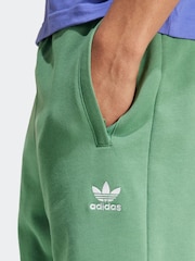 adidas Orignal Green 100% Cotton Essentials Trefoil Shorts - Image 4 of 6