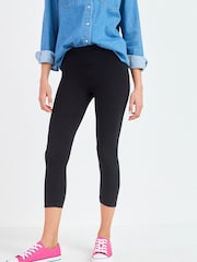 Black Cropped Leggings - Image 1 of 4